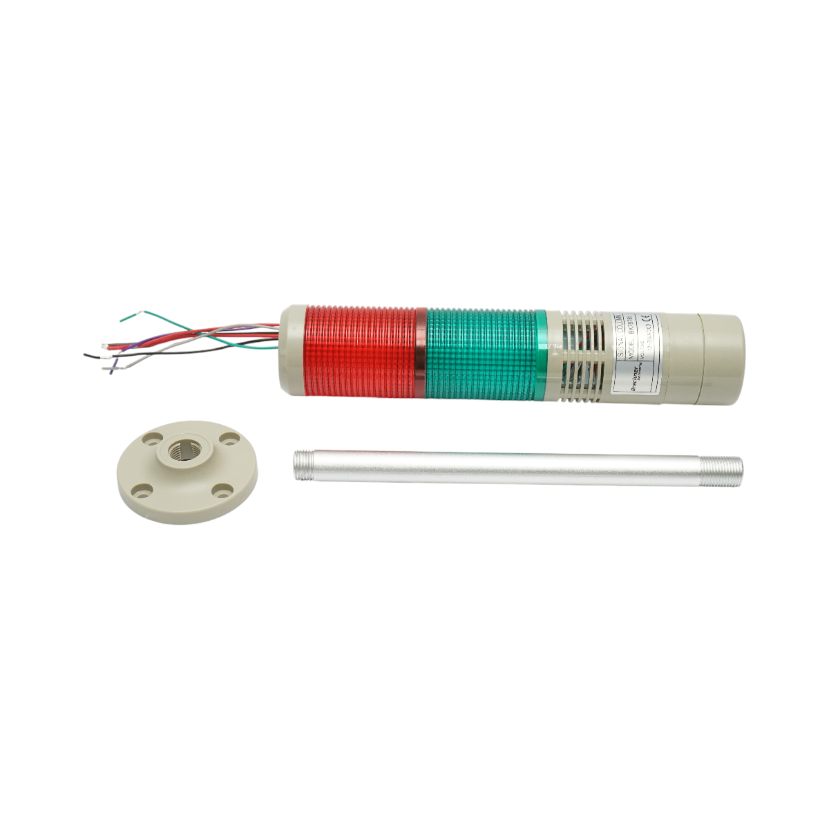 Coloana semnalizare LED 12-30V AC cu sirena rosie-verde Breckner Germany - imagine 2