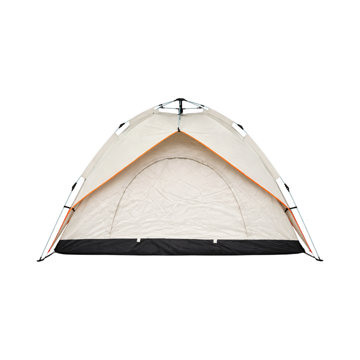 Cort camping 2 persoane crem pliabil automat pop-up 2 intrari, impermeabil cu protectie UV si plasa anti-insecte 200x200x145cm - imagine 2