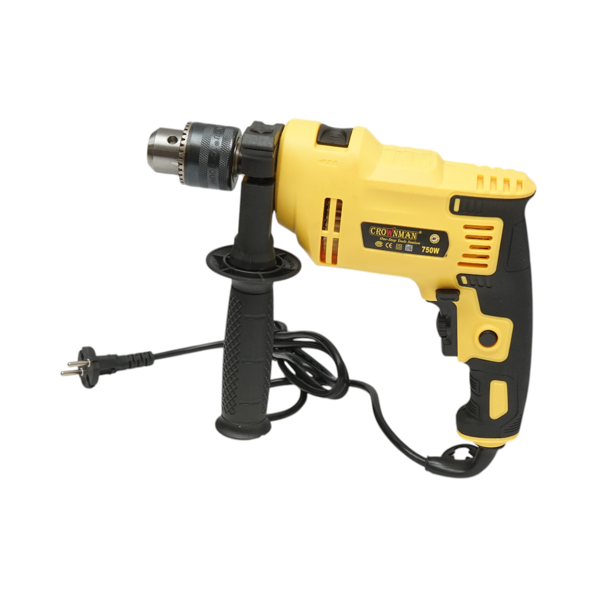 Bormasina cu impact 750W, 220V, mandrina 13mm, turatie 3000rpm Crownman - imagine 2