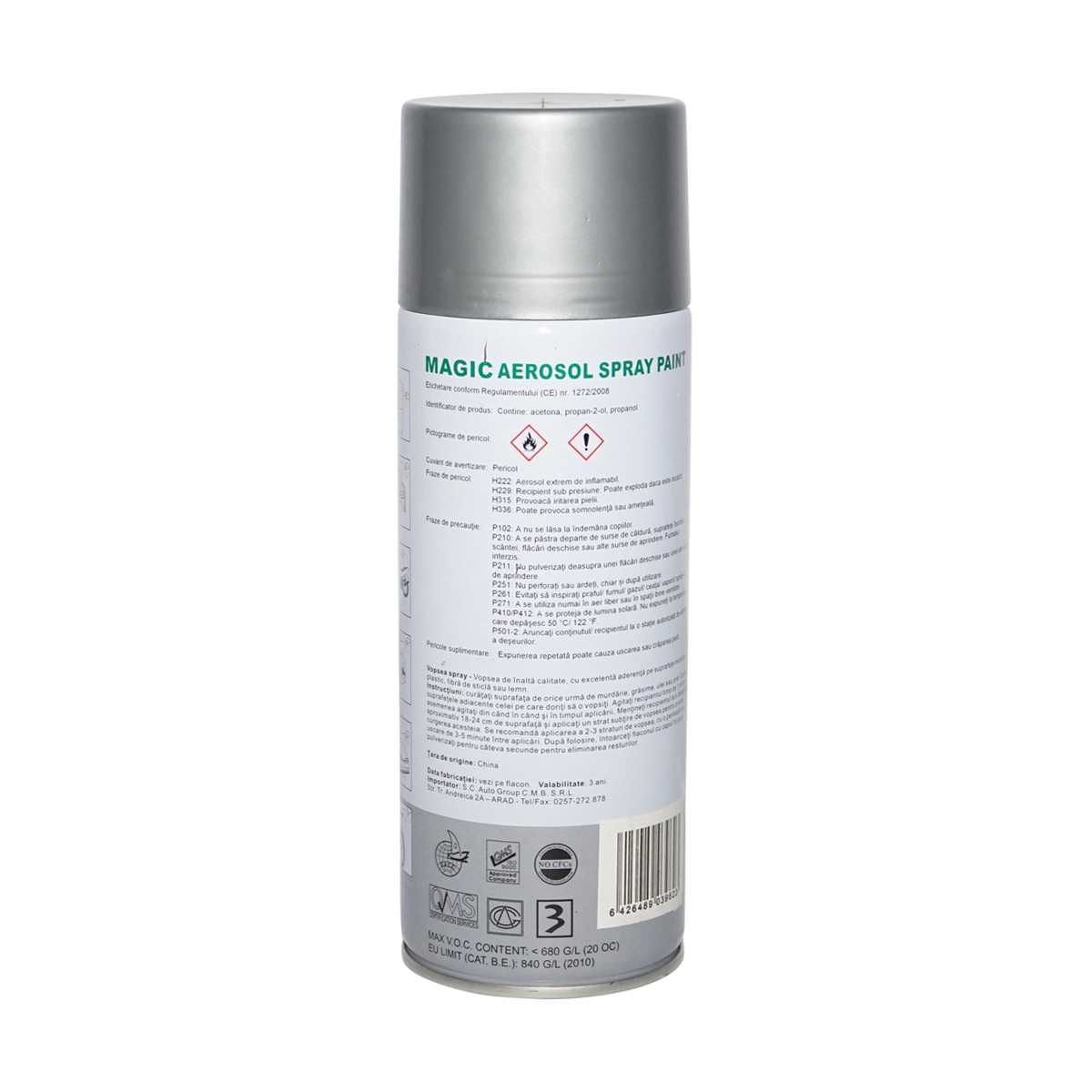 Spray vopsea Magic gri platin 450 ml - imagine 2