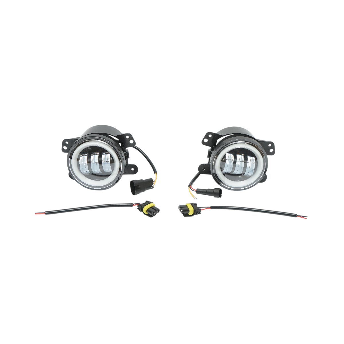 Set 2 proiectoare ceata LED cu DRL Angel Eyes 10-60V 30W, 3 functii alb/galben, lumina de zi, ceata si semnalizare Breckner Germany - imagine 2