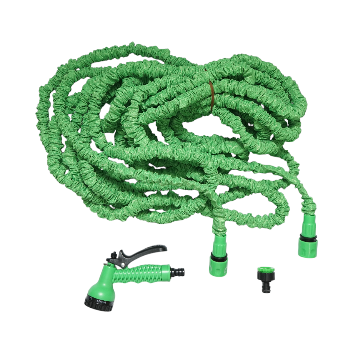 Furtun gradina extensibil latex 10-30m cu pistol reglabil 7 moduri, adaptor 3/4, cupla rapida 1/2 - imagine 2