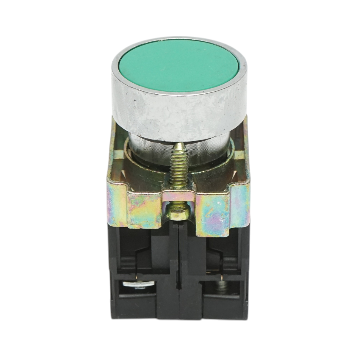 Buton comanda metalic verde cu revenire 1NO+1NC, 400V/10A, LAY5 Breckner Germany - imagine 2