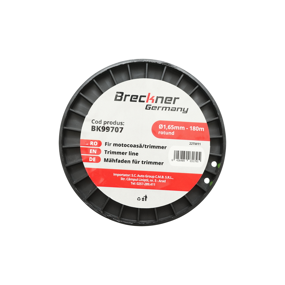 Fir rotund pentru motocoasa, 1,65 mm x 180m Breckner Germany - imagine 2