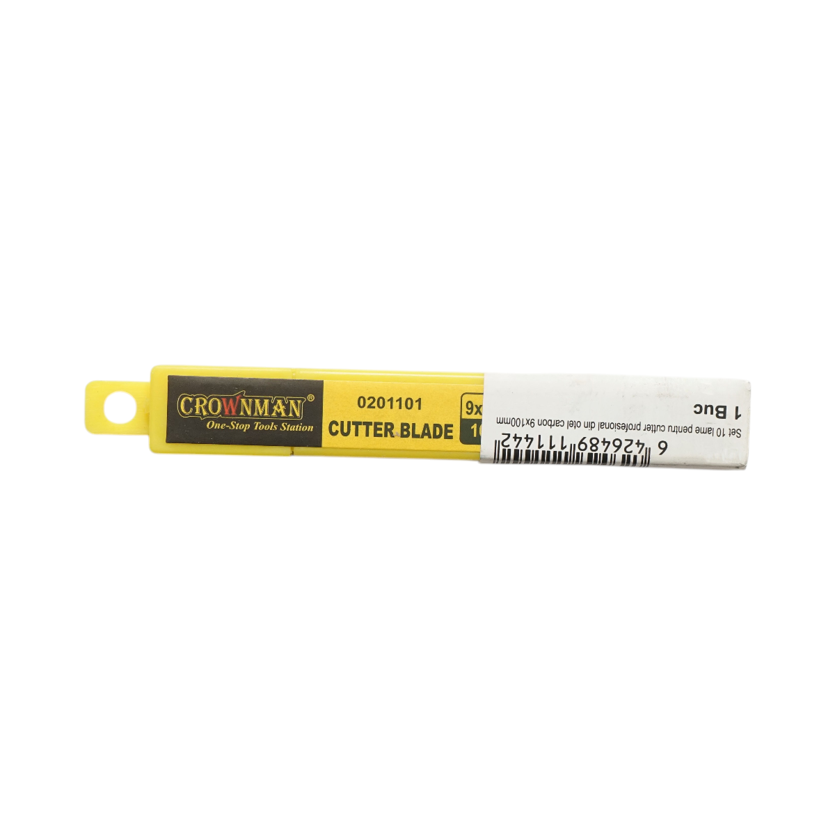 Set 10 lame cutter profesionale 9x100mm din otel carbon Crownman - imagine 2