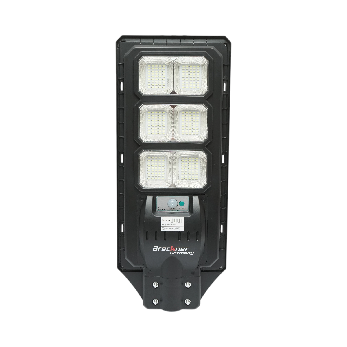 Lampa solara LED iluminat stradal 70W, 6500K cu panou solar, senzor miscare si telecomanda IP65 Breckner Germany - imagine 2