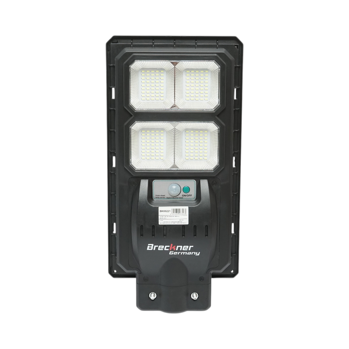 Lampa solara LED iluminat stradal 150W, 6500K cu panou solar, senzor de miscare si telecomanda IP65 Breckner Germany - imagine 2