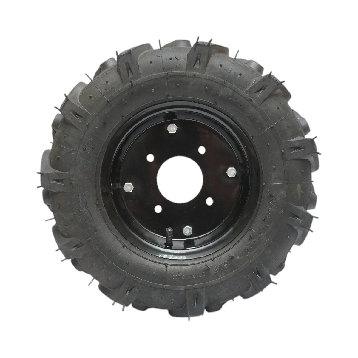 Roata completa 400/8 R1 8PR crampon cu janta neagra - imagine 2
