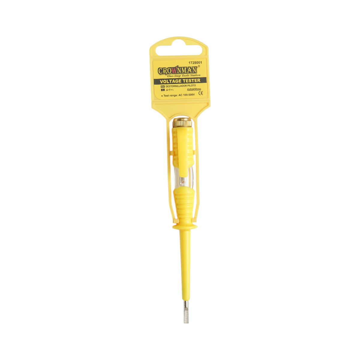 Surubelnita tester de tensiune 100-500V AC, 3.5x145mm Crownman - imagine 2