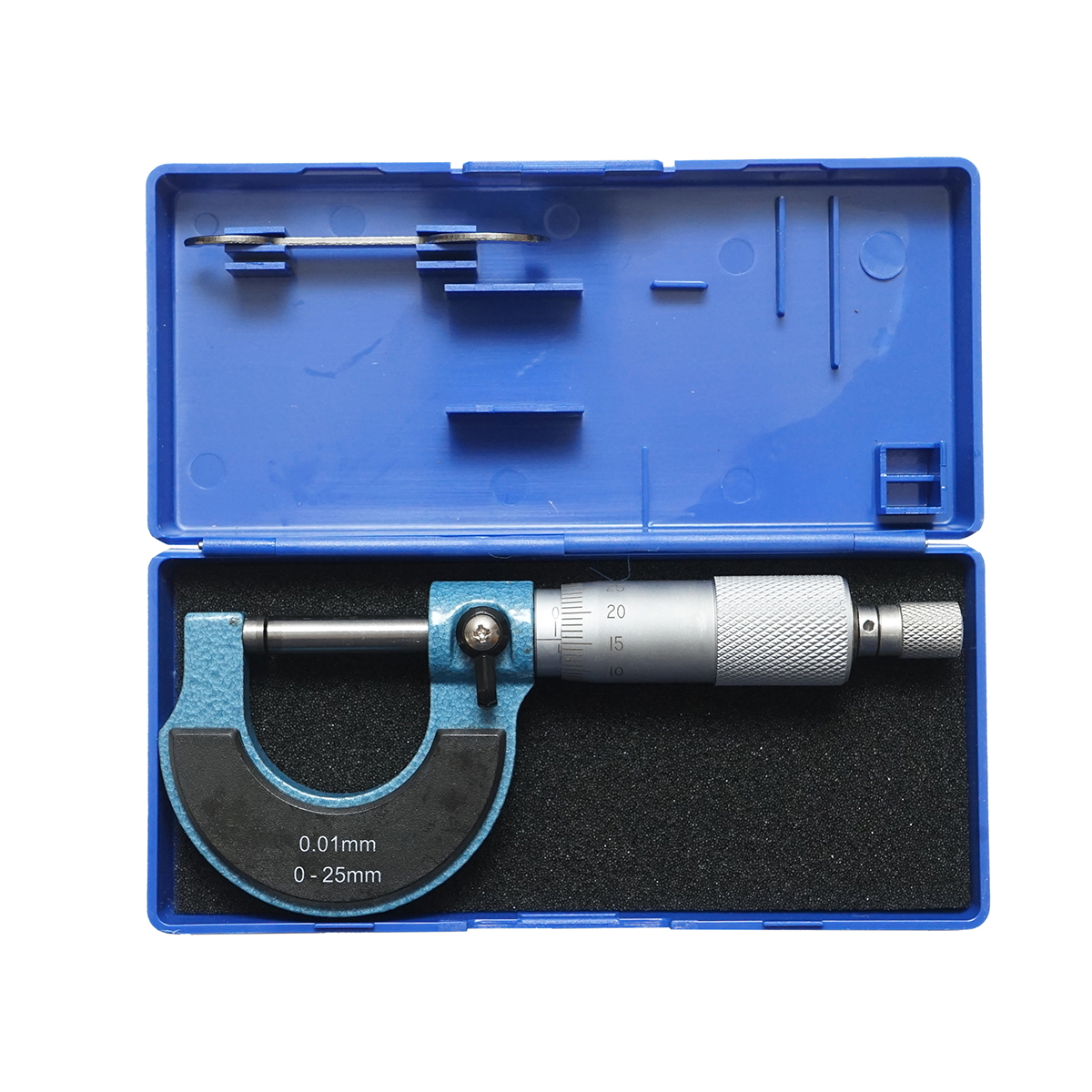 Micrometru mecanic de exterior cu cadru emailat, metric 0-25 mm - imagine 2