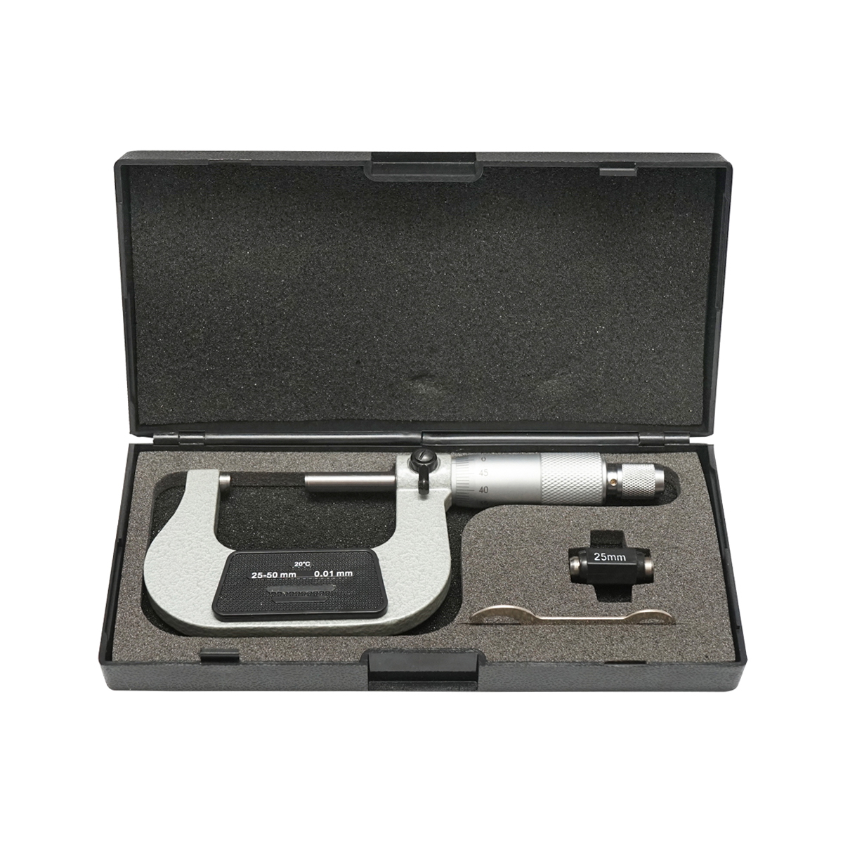 Micrometru mecanic de exterior cu cadru emailat, metric 25-50 mm - imagine 2