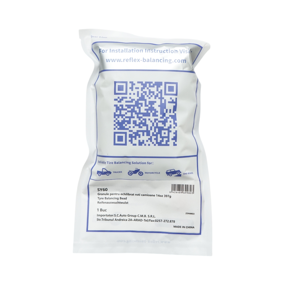 Granule echilibrat roti camioane, auto-moto, off road 397g - imagine 2
