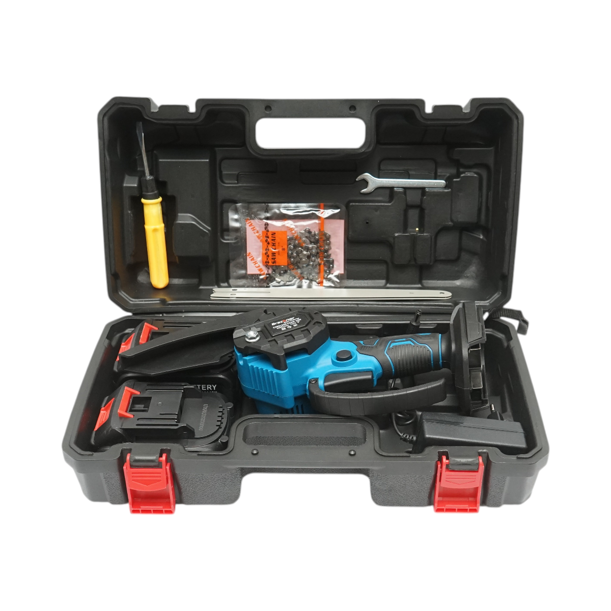 Mini fierastrau electric cu 2 acumulatori 24V, 4Ah Li-ion, lama 8 inch (200mm), turatie 4000rpm Breckner Germany - imagine 2