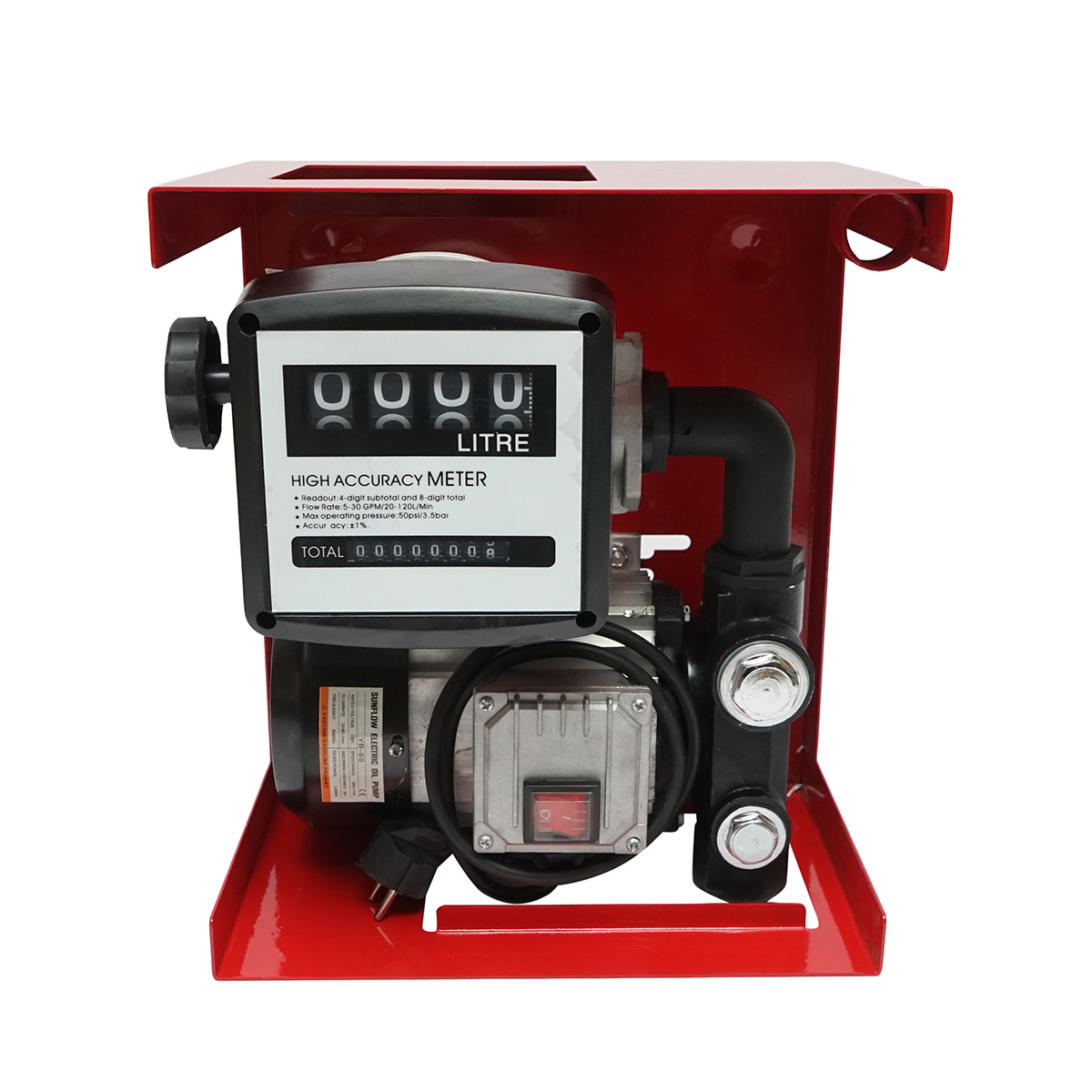 Kit pompa transfer motorina 220V 550W cu contor, furtun aspiratie 1,5m, furtun transfer 4m si pistol Breckner Germany - imagine 2