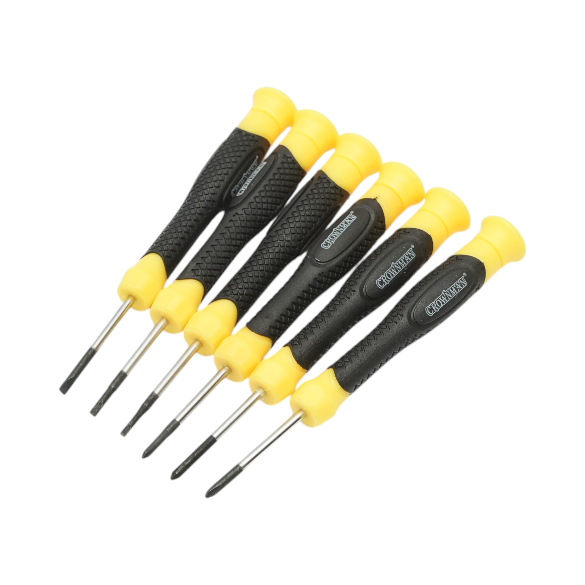 Set 6 surubelnite de precizie drepte si in cruce cu varf magnetic profesionale Cr-V Crownman - imagine 2