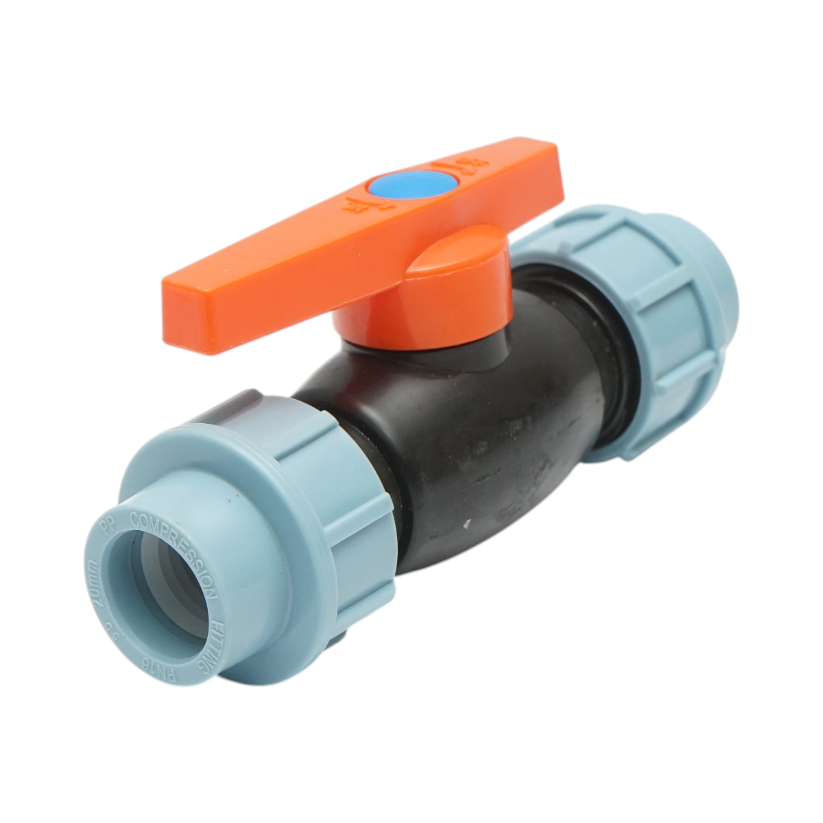 Robinet mufa cu bila compresiune D20x20mm, PN16 bar pentru sisteme de irigatii - imagine 2