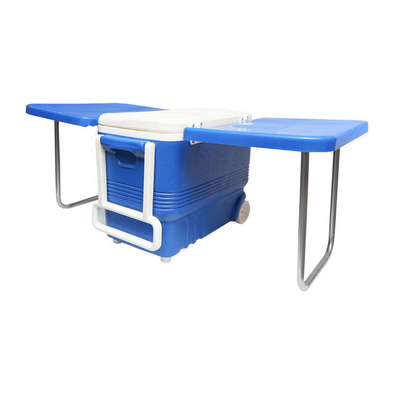 Lada frigorifica pentru picnic 45L albastra cu masa 610x405x445mm Breckner Germany - imagine 2