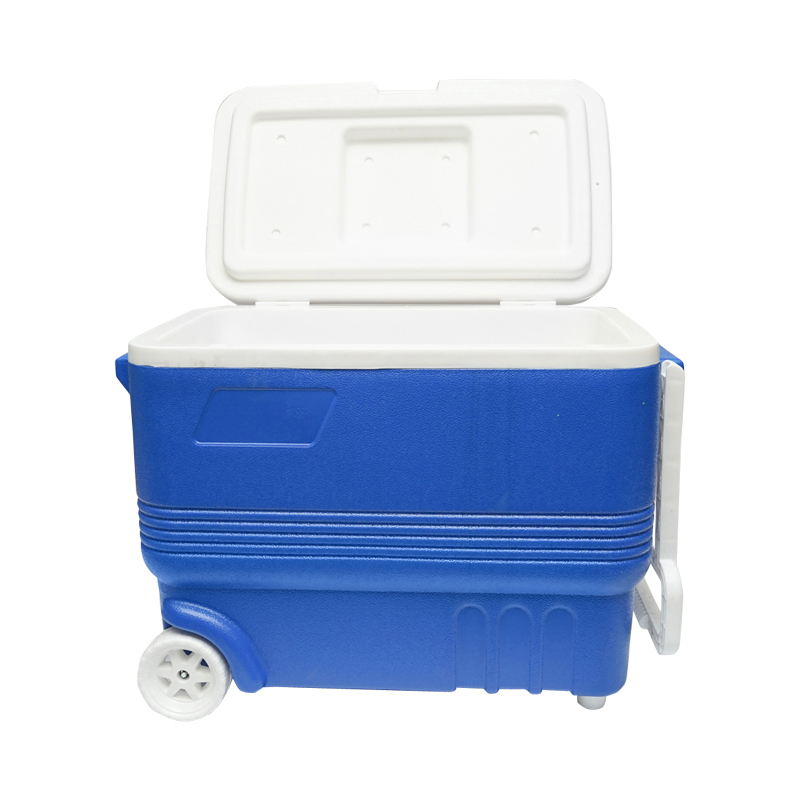Lada frigorifica pentru picnic 45L albastra cu roti 610x330x440mm Breckner Germany - imagine 2