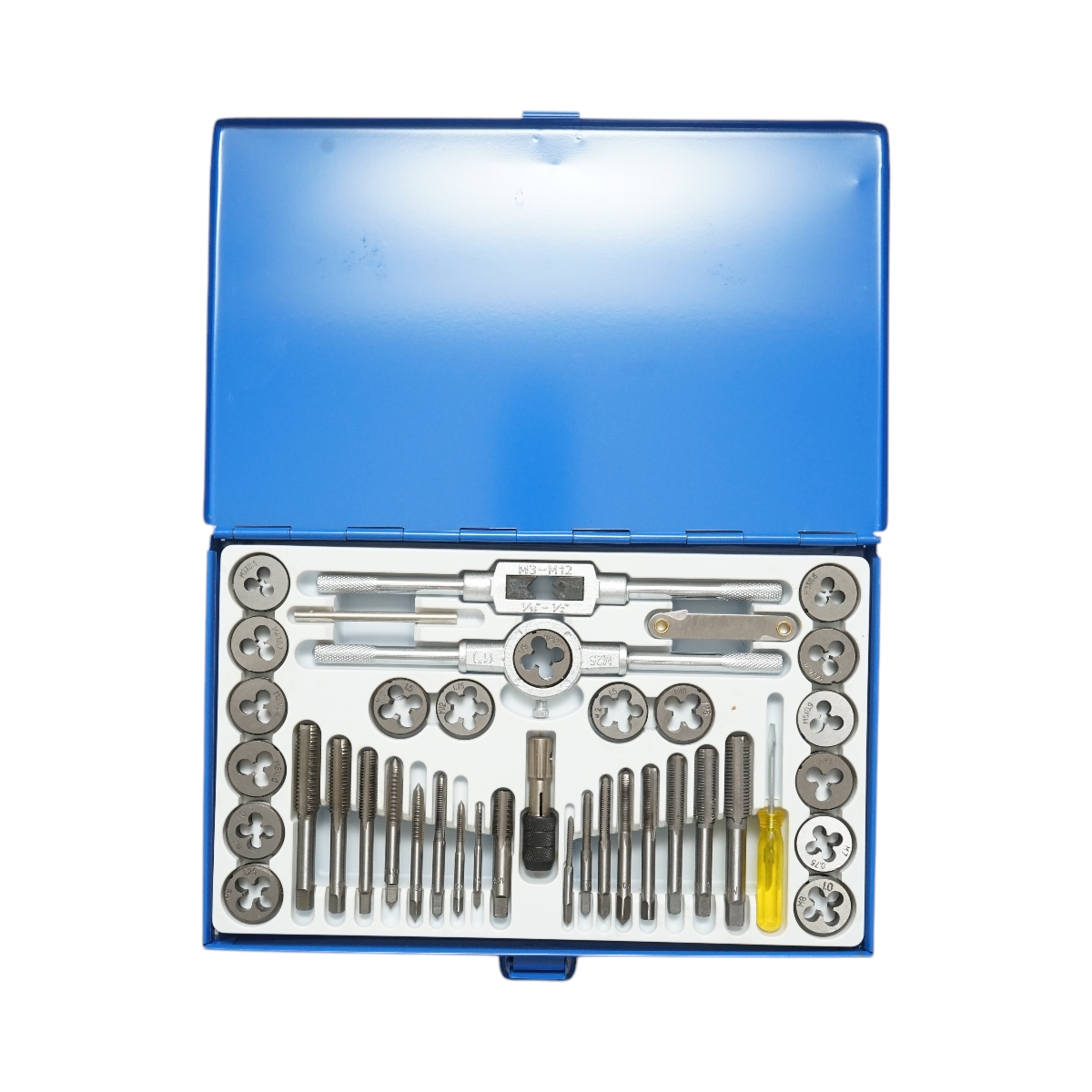 Trusa tarozi si filiere metrice M3-M12mm 40 piese Breckner Germany - imagine 2