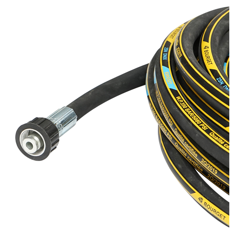 Rola 16,6m furtun spalatorie DN8 1SN cu mufa 22x1,5mm la ambele capete - imagine 2
