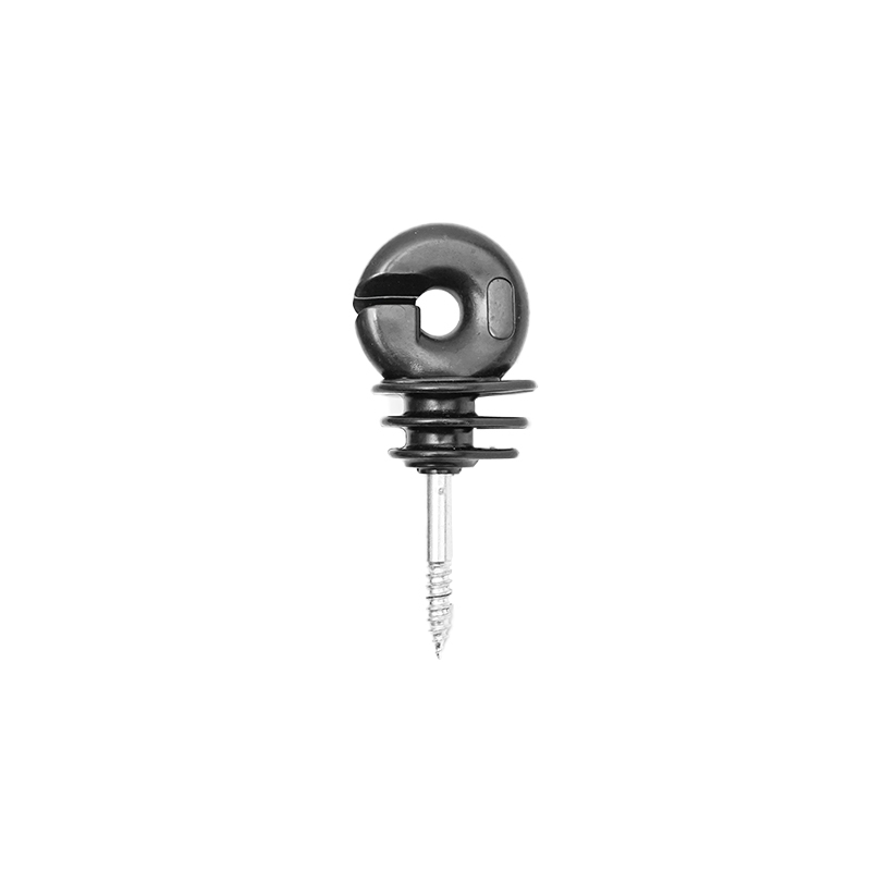 Izolator inelar premium negru PP pentru fir gard electric Mezofarm - imagine 2