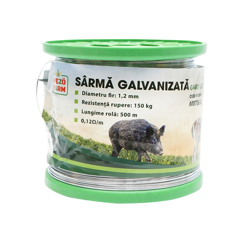 Sarma galvanizata pentru gard electric 1,2mm x 500m Mezofarm - imagine 2