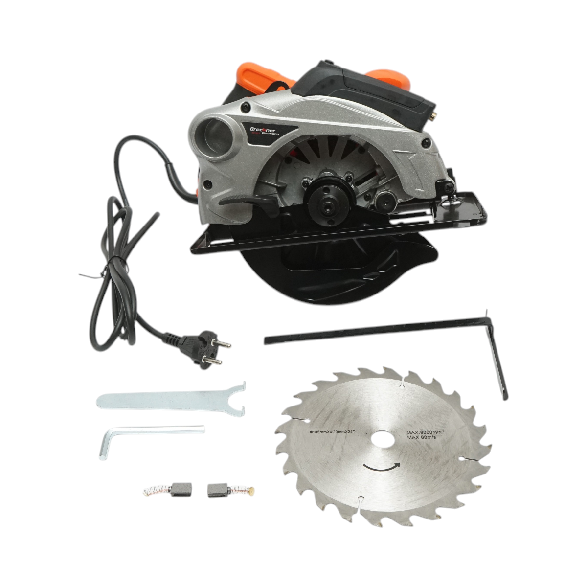 Fierastrau circular de mana cu laser 1600W, 220V, disc 185mm, taiere unghi 0-45°, turatie 4700rpm Breckner Germany - imagine 2