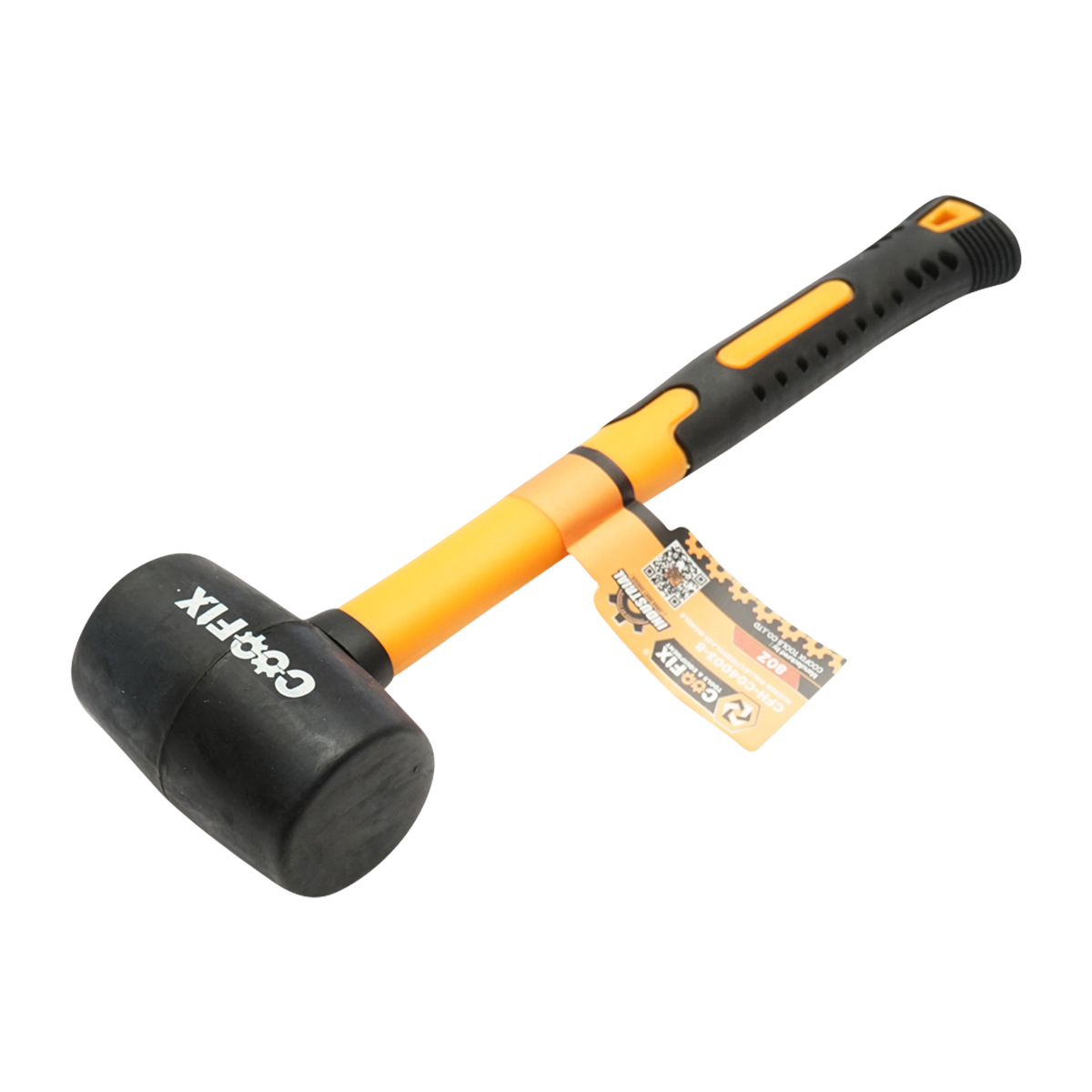 Ciocan de cauciuc 380g cu maner din fibra de sticla profesional Coofix - imagine 2