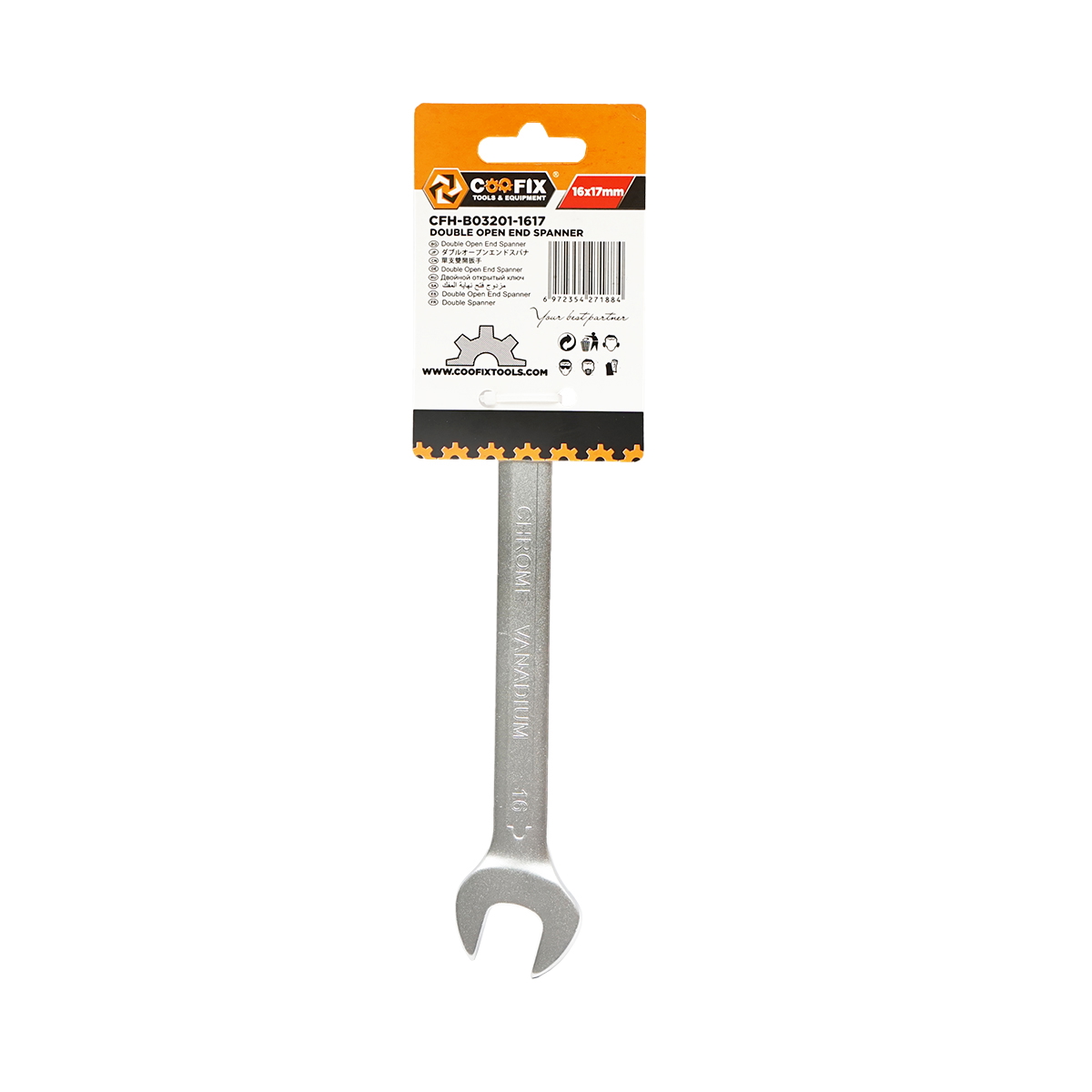 Cheie fixa dubla 16x17mm profesionala Coofix - imagine 2