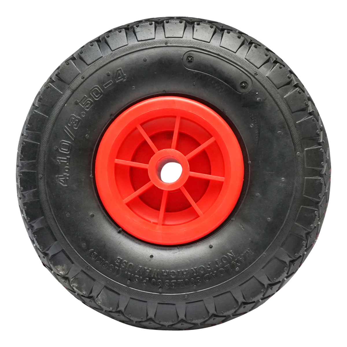Roata pneumatica 260X85mm cu janta PVC pentru roata de sprijin remorca prindere pe ax fi20mm anvelopa 4.10/3.50-4 - imagine 2