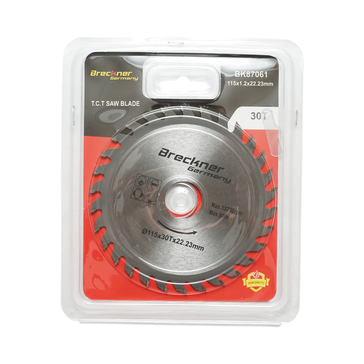 Disc circular vidia pentru lemn 115x1.2x22.23mm, 30 dinti, turatie maxima 13200rpm Breckner Germany - imagine 2
