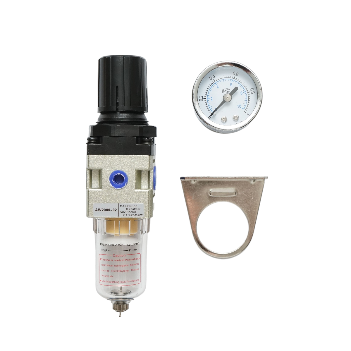 Filtru aer cu regulator de presiune max. 1 MPa, racord 1/4 - imagine 2