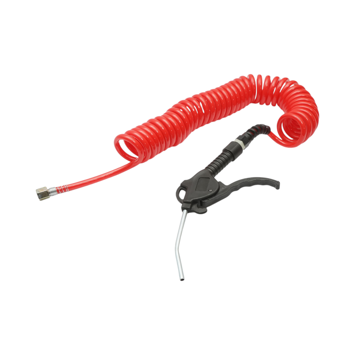 Pistol suflat aer comprimat cu furtun spiralat PE 5m si racord filet interior M12 - imagine 2