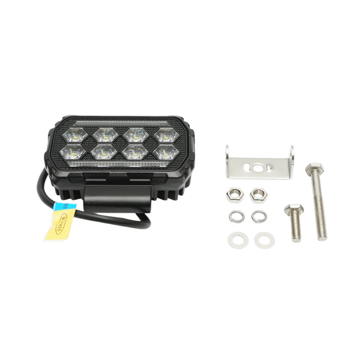 Proiector dreptunghiular LED cu DRL 9-36V, 28W alb-galben, carcasa aluminiu 112x75x45mm IP68 Breckner Germany - imagine 2