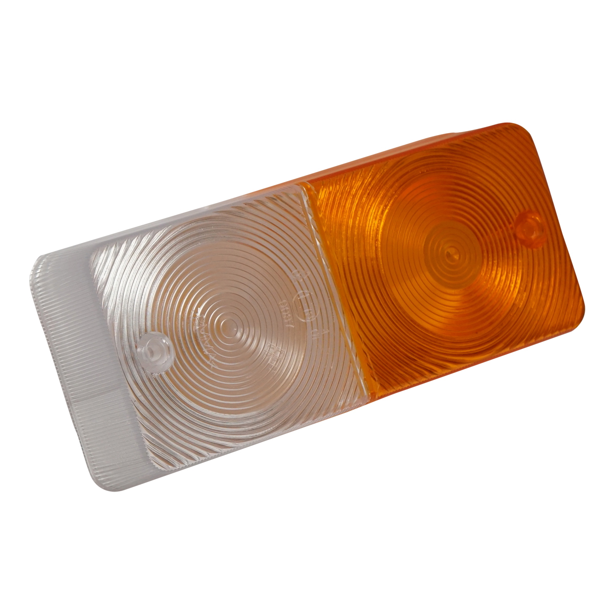 Dispersor/sticla lampa semnalizare fata alb-galben 180x80x43mm - imagine 2