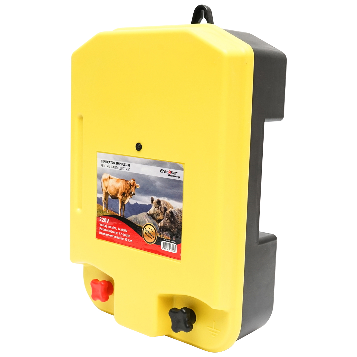 Aparat generator de impulsuri 220V 4.5 Joule, 50Km pentru gard electric Breckner Germany - imagine 2