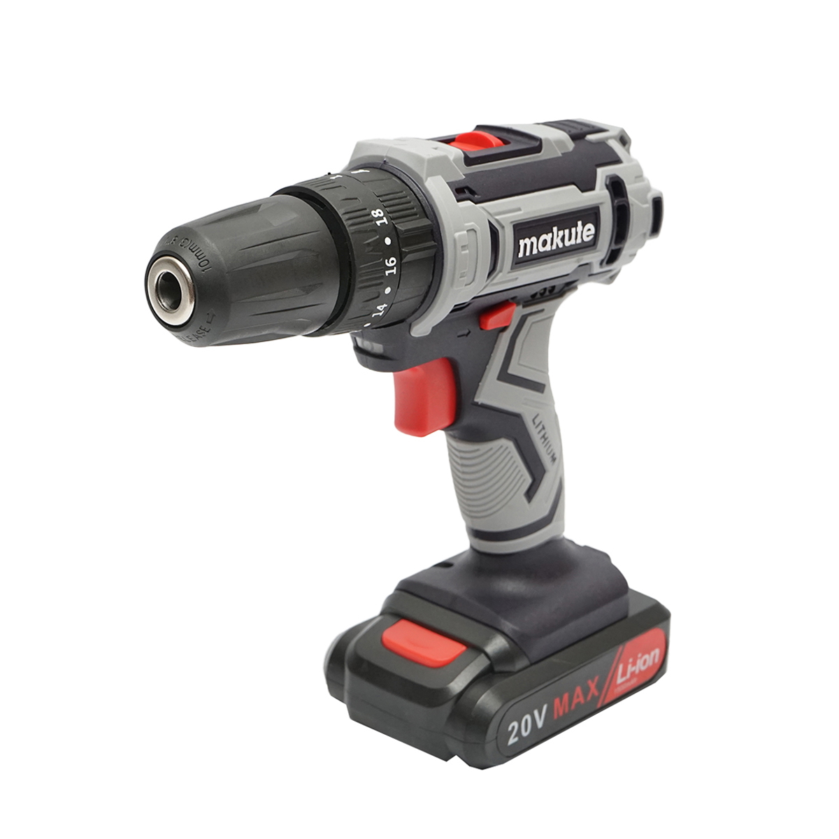 Masina de insurubat 25Nm, acumulator 20V/1500mAh si incarcator 220V/50-60Hz, ax 0.8-10mm, 1450rot/min IP20 Makute - imagine 2