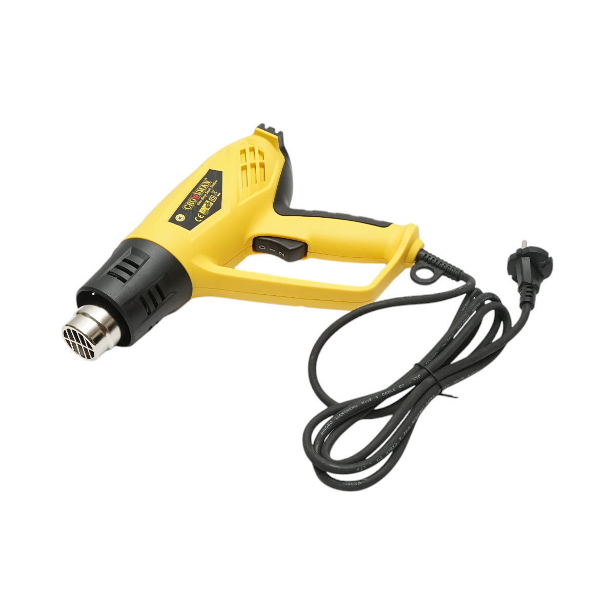 Pistol cu aer cald 2000W, 220V, debit aer 250/550 L/min, 2 trepte de temperatura 350/650°C Crownman - imagine 2
