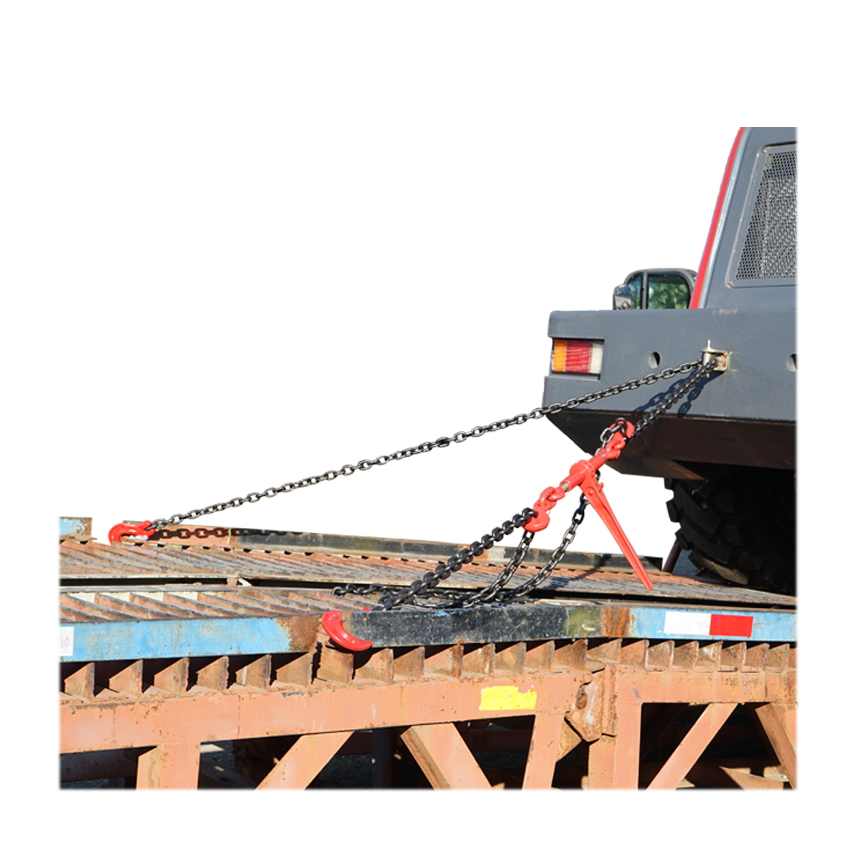 Lant ancorare pentru utilaje grele cu dispozitiv de tensionare pe clichet, greutate suportata 4T, lungime lant 6m, grosime zala fi 8mm - imagine 2