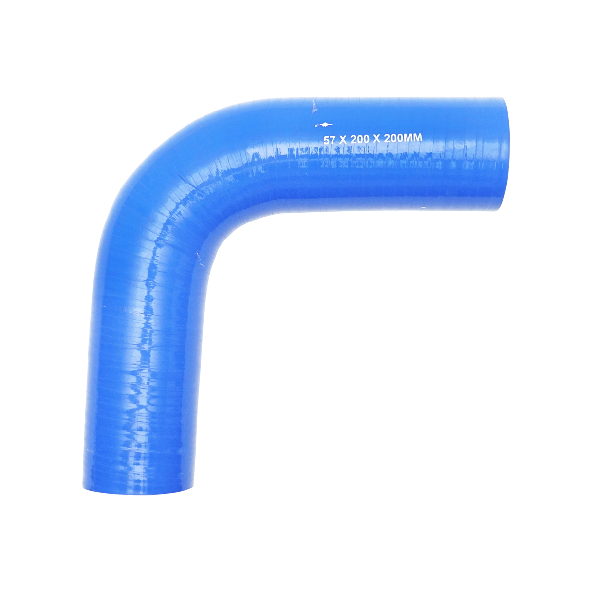 Furtun cotit silicon 90 grade cu insertie textila 57x200x200mm - imagine 2