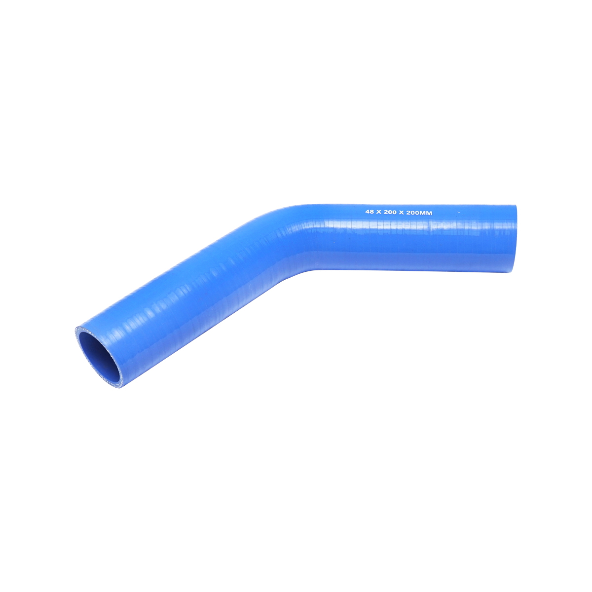 Furtun cotit silicon 45 grade cu insertie textila Int. 48x200x200mm - imagine 2