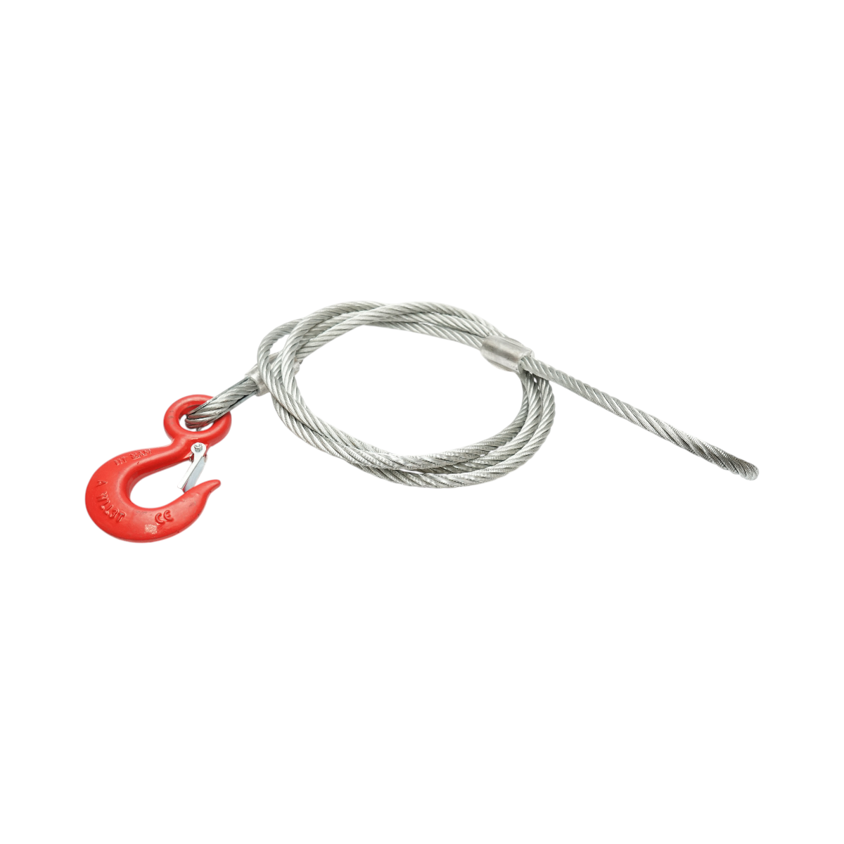 Cablu sufa troliu ciochinar otel 12mm x 3m cu carlig 3T si ochi pentru tractare/ridicare - imagine 2