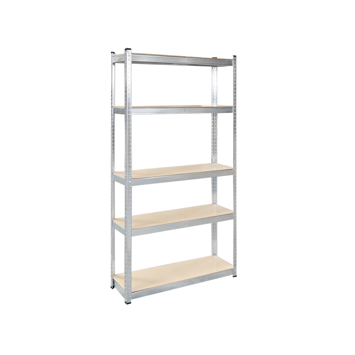 Raft metalic cu 5 polite MDF, 180x100x35cm, 250kg/polita, montaj fara suruburi, galvanizat - imagine 2