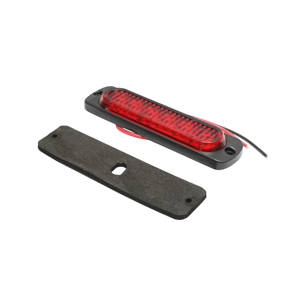 Lampa laterala stroboscopica LED rosie 113mm 12-24V FR1271R Breckner Germany - imagine 2