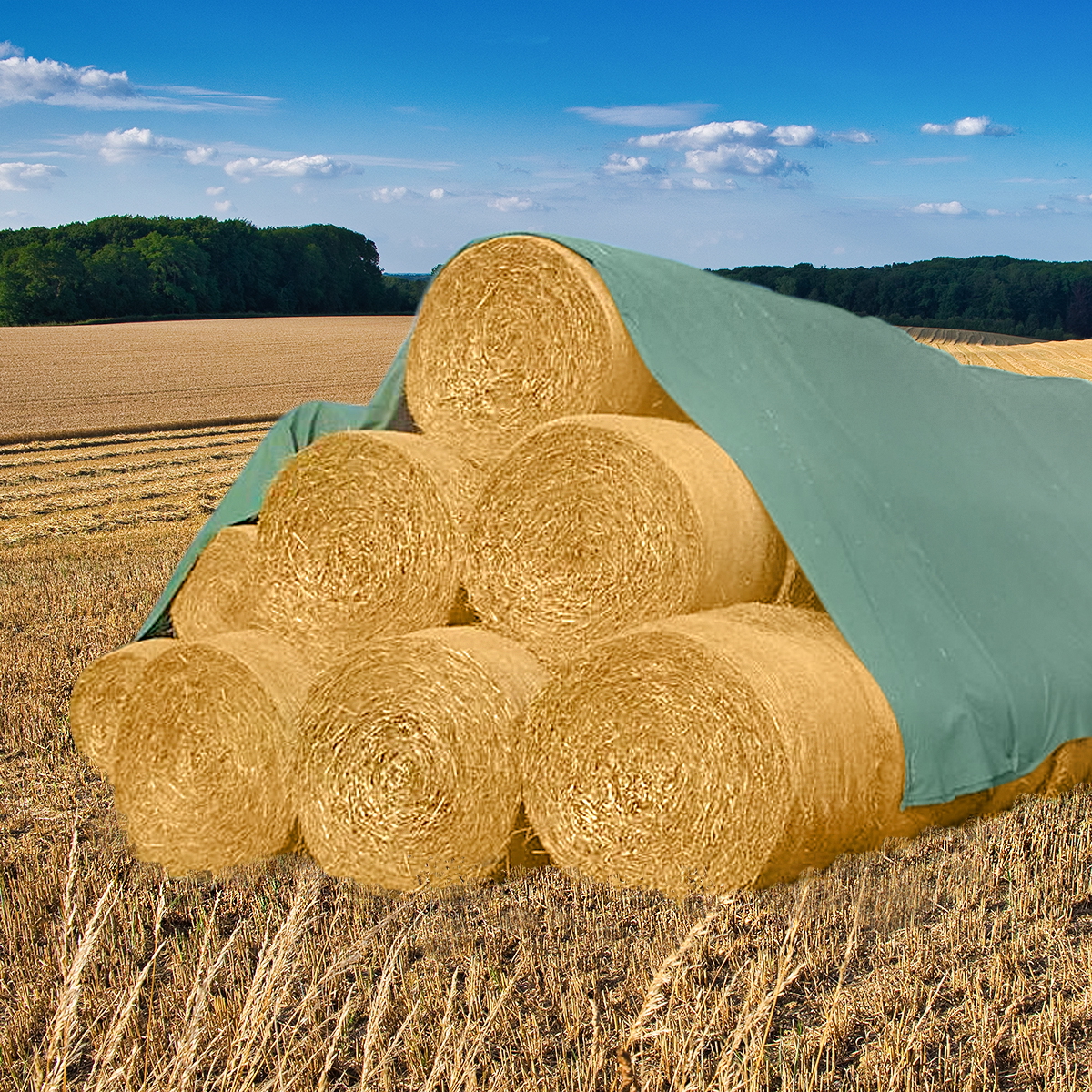 Prelata acoperire baloti fan si paie verde 10.4X25m, 140gr Breckner Germany - imagine 2