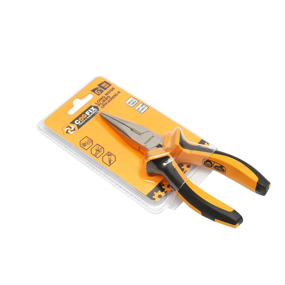 Cleste patent combinat cu varf ascutit 160mm profesional cu finisaj nichelat Coofix - imagine 2
